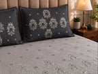 Blush Rose Botanical Bloom Premium Cotton Bedsheet Set | Elegant Floral Print with 2 Pillow Covers