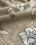 Sage Green Floral Printed Cotton Bedsheet Set with 2 Pillow Covers – Botanical Bloom