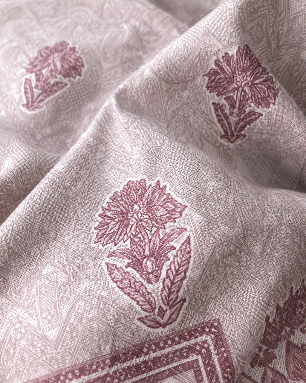 Rosewood Paisley Cotton Bedsheet Set – Vintage Paris Heritage Print with 2 Pillow Covers