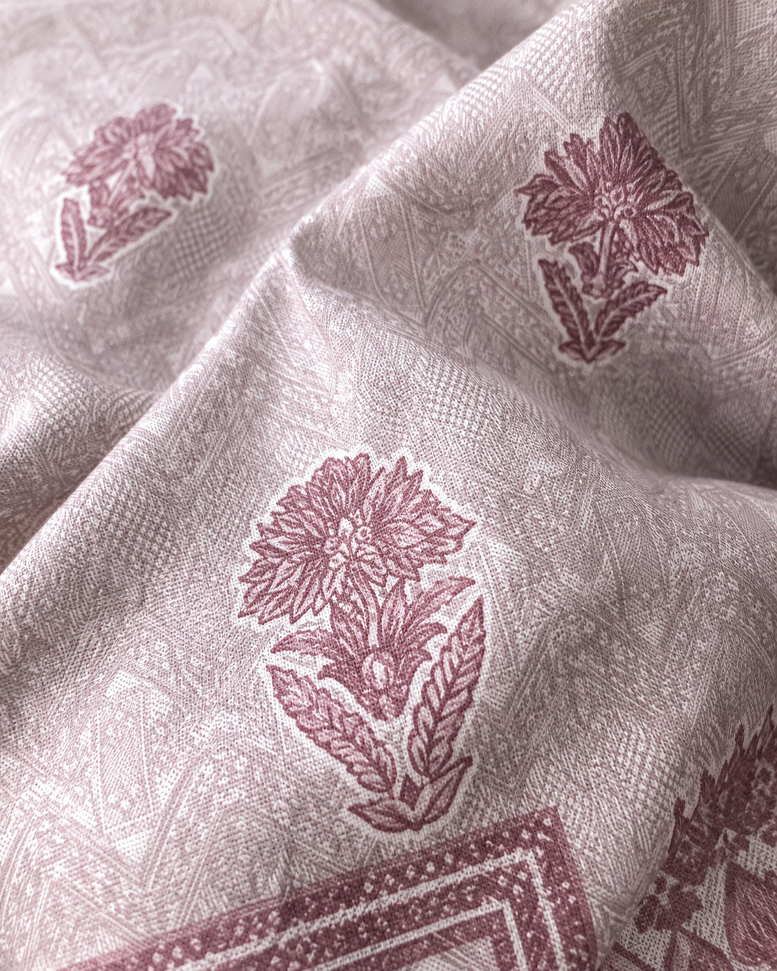 Rosewood Paisley Cotton Bedsheet Set – Vintage Paris Heritage Print with 2 Pillow Covers