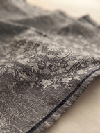 Charcoal Slate Mandala Bedsheet Set – Elegant Indian Heritage Medallion Print with 2 Pillow Covers
