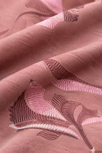 Dusty Rose Floral Bedsheet Set – Elegant Botanical Print with 2 Pillow Covers