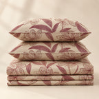 Vintage Floral Print Cotton Bedsheet Set with 2 Pillow Covers – Blush Botanical