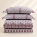 Rosewood Paisley Cotton Bedsheet Set – Vintage Paris Heritage Print with 2 Pillow Covers